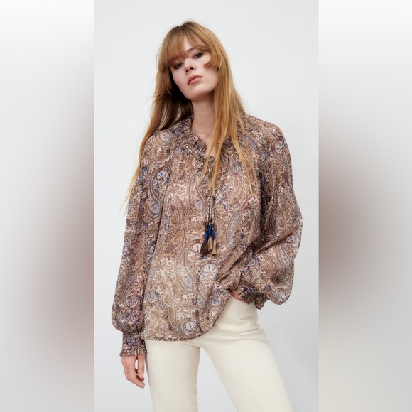 Zara Printed Blouse - Picture 2 of 7